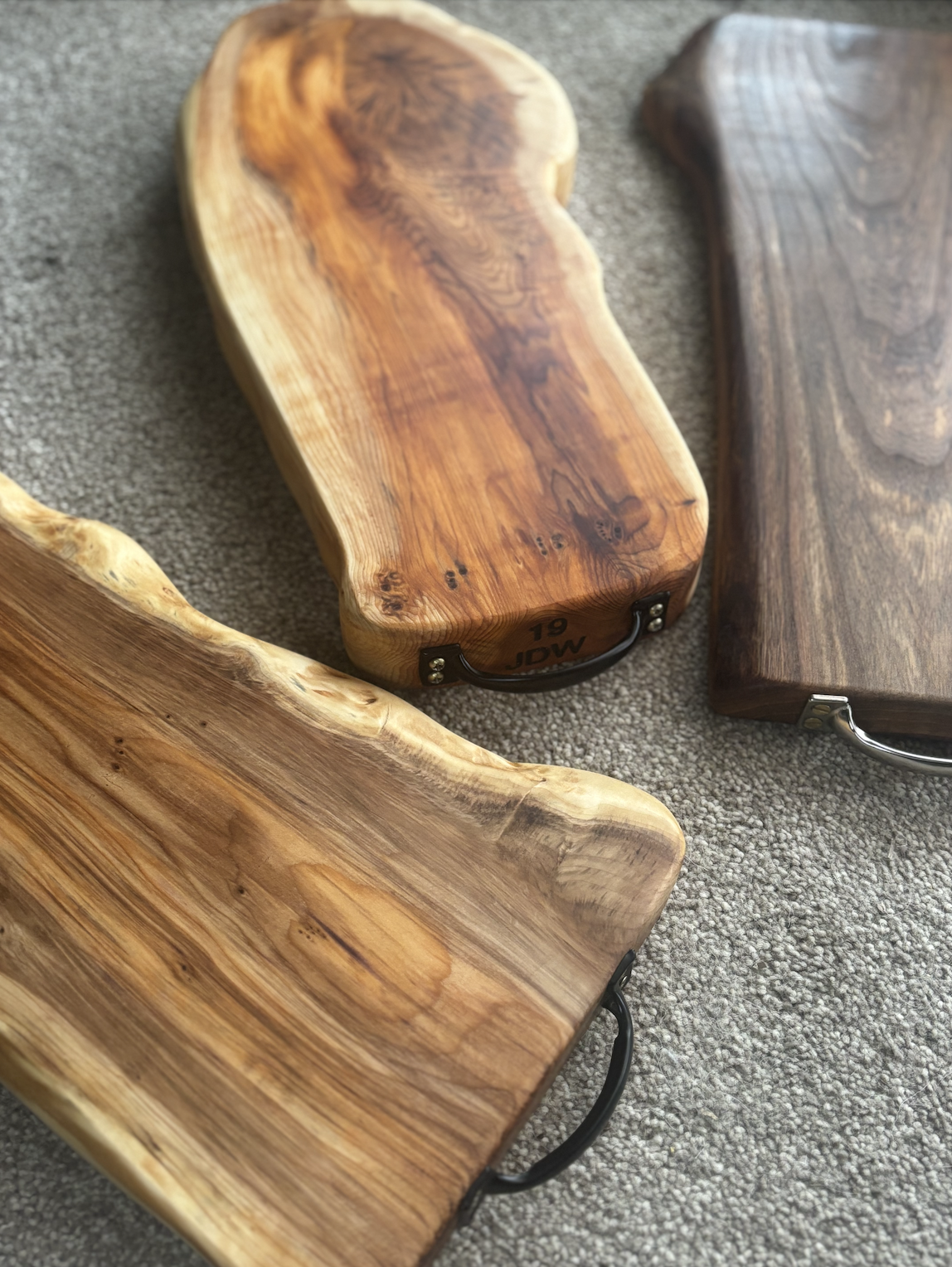 Handcrafted wooden cheeseboards